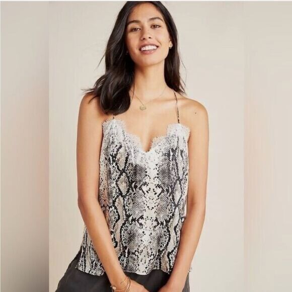 Cami NYC The Racer Charmeuse Snake Tank Top Silk - Picture 1 of 13